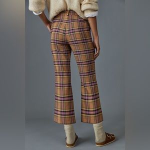 AVEC LES FILLES Flared Hem Plaid Women’s 10 Pants